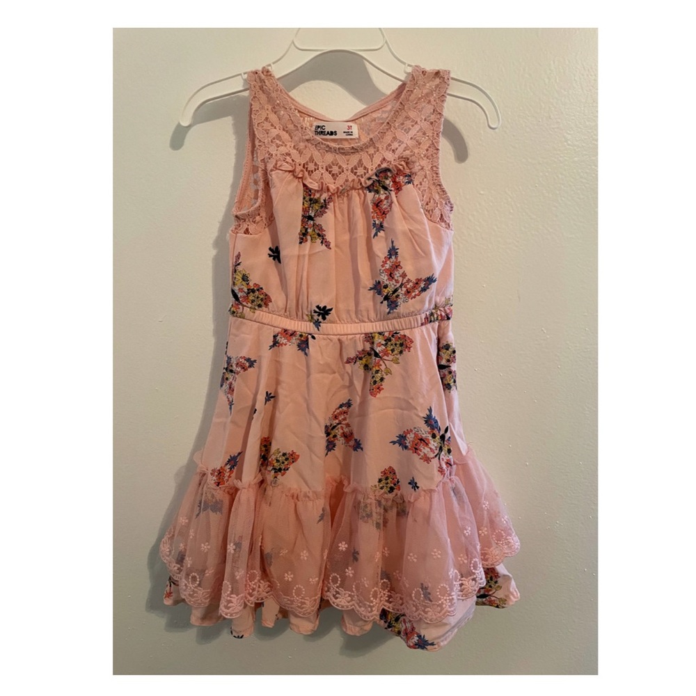 Sleeveless floral lined Dress